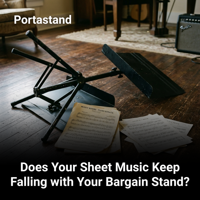 Does Your Sheet Music Keep Falling with Your $15 Bargain Stand?